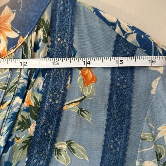 Anthropologie Tiny Giana Blue Floral Dress medium - Picture 12 of 13